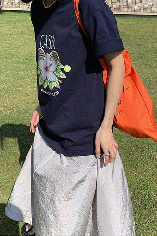 floral print short-sleeve t-shirt