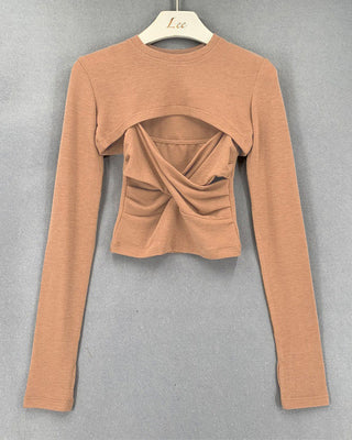 Slim-Fit Cross-Wrap Set Top