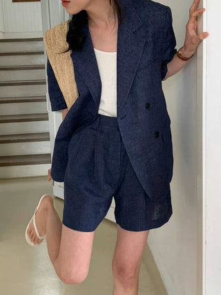 Korean Style Short-sleeved Suit Jacket