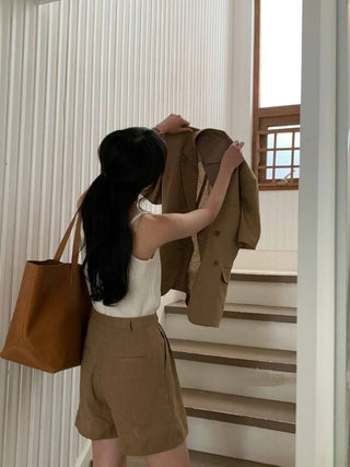 Korean Style Short-sleeved Suit Jacket