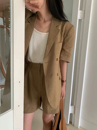 Korean Style Short-sleeved Suit Jacket