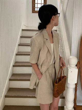 Korean Style Short-sleeved Suit Jacket