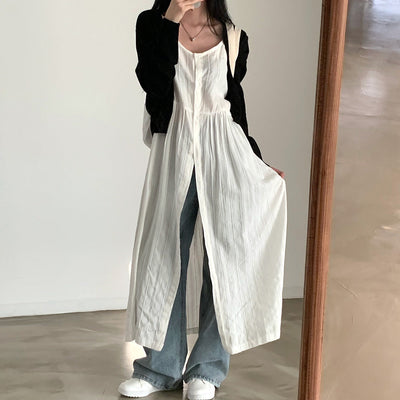 Korea Hollow Lace Mid-length dress