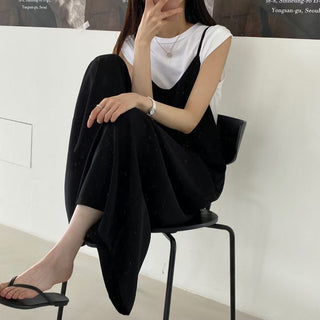 Korea thin shoulder casual jumpsuit