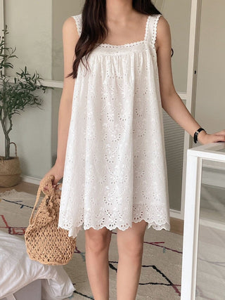Korean crocheted lace dress