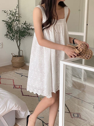 Korean crocheted lace dress