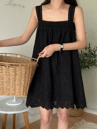 Korean crocheted lace dress
