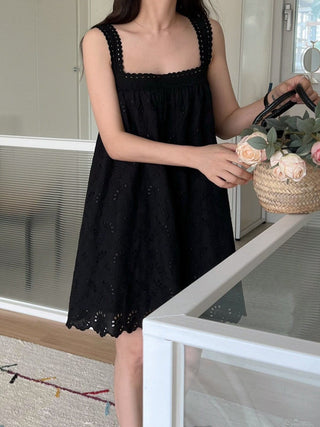 Korean crocheted lace dress