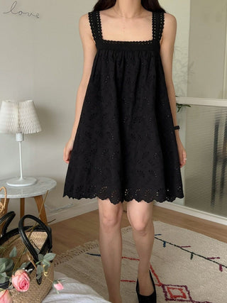 Korean crocheted lace dress