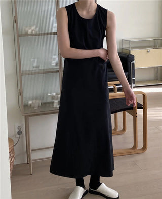 Korean-style loose-fit long dress