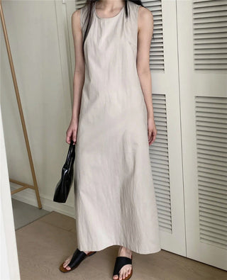 Korean-style loose-fit long dress