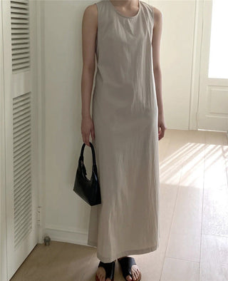 Korean-style loose-fit long dress