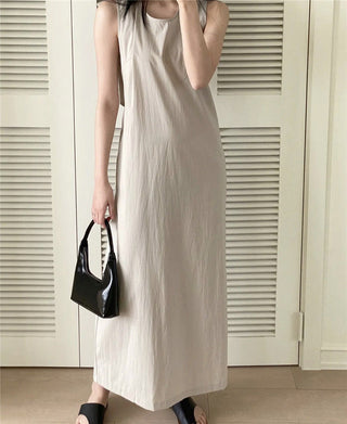 Korean-style loose-fit long dress