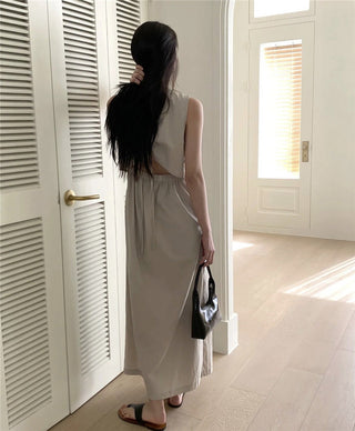 Korean-style loose-fit long dress