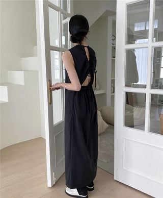 Korean-style loose-fit long dress