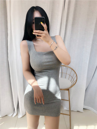 Slim hip vest dress