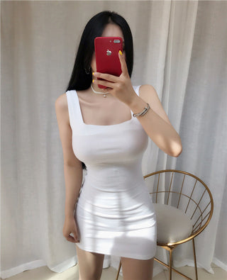 Slim hip vest dress