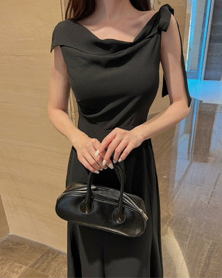 South Korea Lace-up Bow Skinny dress