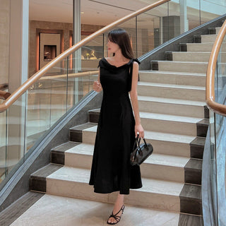 South Korea Lace-up Bow Skinny dress