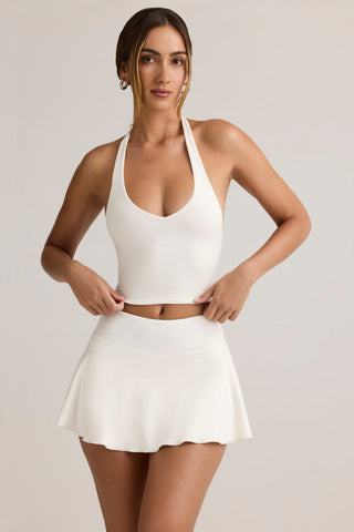 Modal Halterneck Tank Top in White