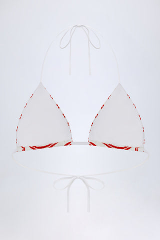 Triangle Bikini Top in Cherry Red