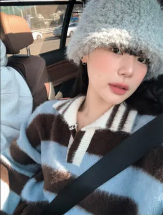 striped mohair cardigan