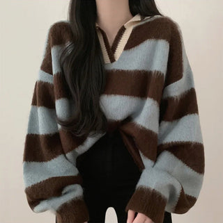 striped mohair cardigan