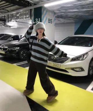 striped mohair cardigan