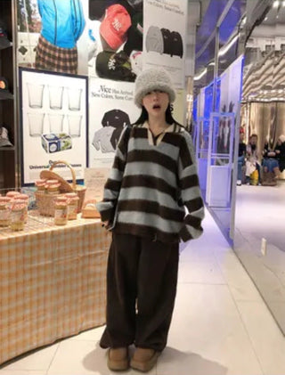 striped mohair cardigan