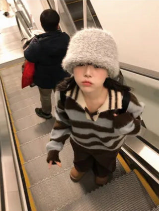 striped mohair cardigan