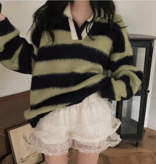 striped mohair cardigan