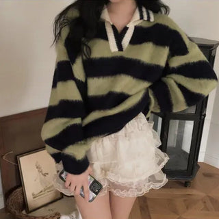 striped mohair cardigan