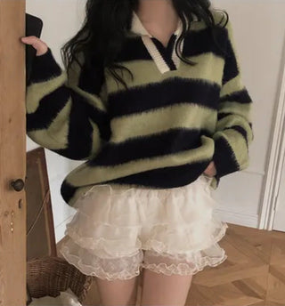 striped mohair cardigan