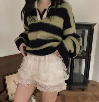 striped mohair cardigan