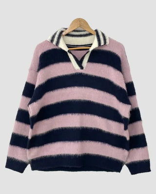 striped mohair cardigan