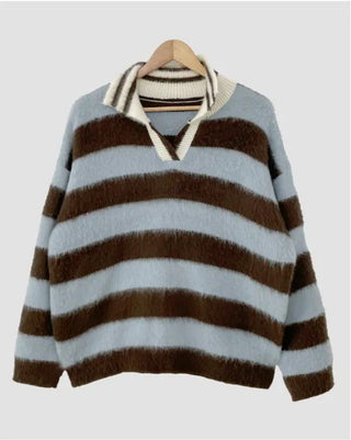 striped mohair cardigan
