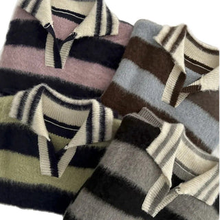 striped mohair cardigan
