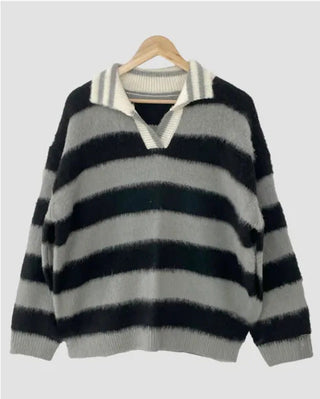 striped mohair cardigan