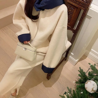 hooded wool coat