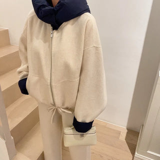 hooded wool coat
