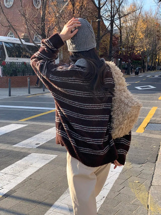 striped polo sweater