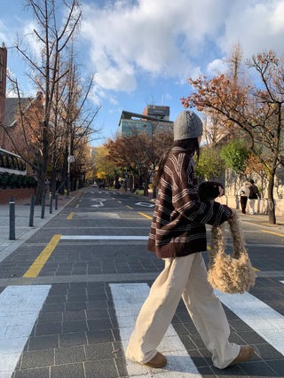 striped polo sweater