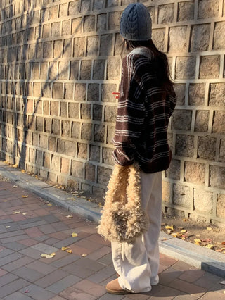 striped polo sweater