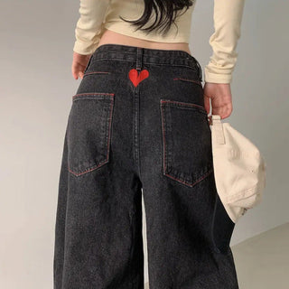 red love jeans