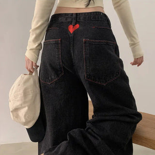 red love jeans