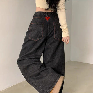 red love jeans