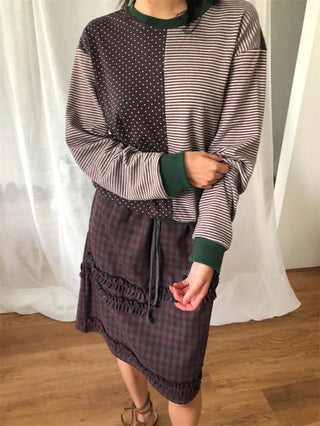 plaid lace skirt