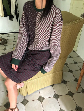 plaid lace skirt