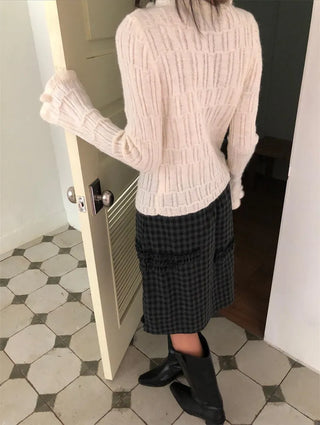 plaid lace skirt