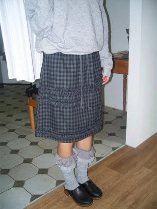 plaid lace skirt